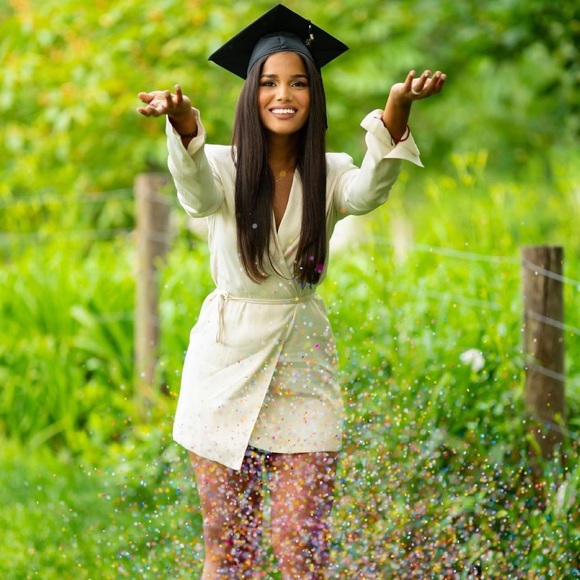 Zara Cream Tie Blazer Dress - Picture 10 of 16